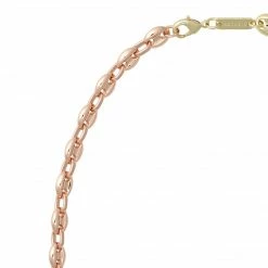 Machete Petite Coffee Bead Necklace In Gold + Rose Gold Split