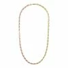 Machete Petite Coffee Bead Necklace In Gold + Rose Gold Split
