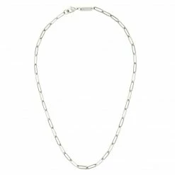 Machete Jewelry Petite Paperclip Chain Necklace In Silver