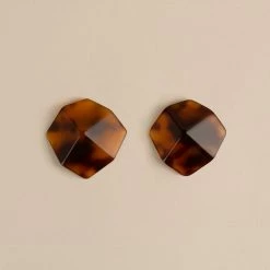 Machete Sculpture Studs In Amber Jewelry