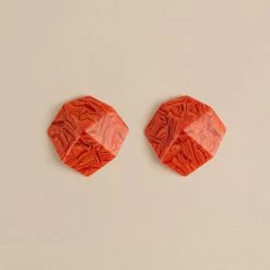 Machete Jewelry Sculpture Studs In Poppy