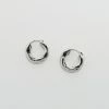 Machete Wavy Chunky Hoops In Silver Build Your Own: Charm Hoops